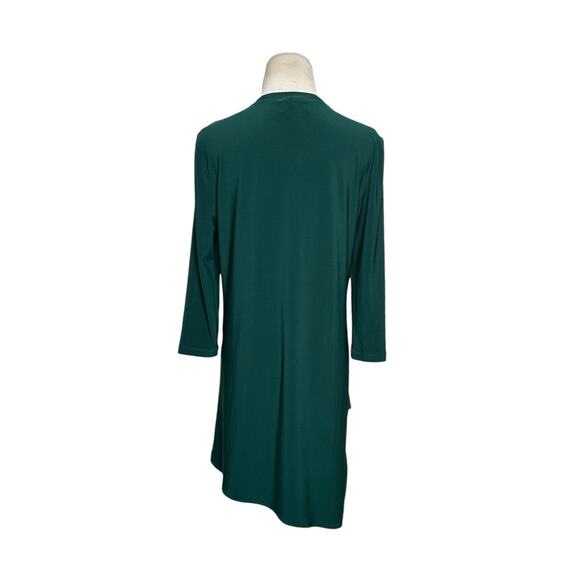 Joseph Ribkoff green 3/4 sleeves asymmetric tunic blouse size 8 - Picture 2 of 11